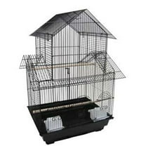 Ymlgroup 5844 3 by 8" Bar Spacing Pagoda Small Bird Cage - 18"x14" in Black