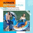 thumbnail image 6 of Sunlite Sports River Raft Heavy Duty Inflatable 49 Inch, Water Float To Lounge Above Lake and River, Outdoor Water Tube Sport Fun, Recreational Use, Two Grip Handles, Cup Holder, Grab Rope (Orange), 6 of 7