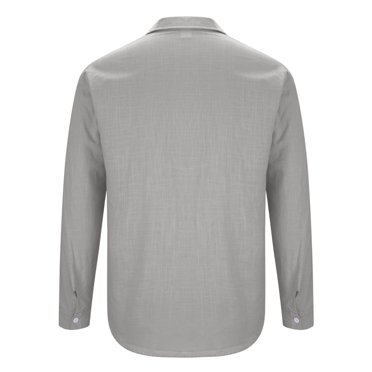 Redbridge Men's Slim-Fit Long Sleeve Casual Shirt - Light Blue, Cotton Blend, Kent Collar