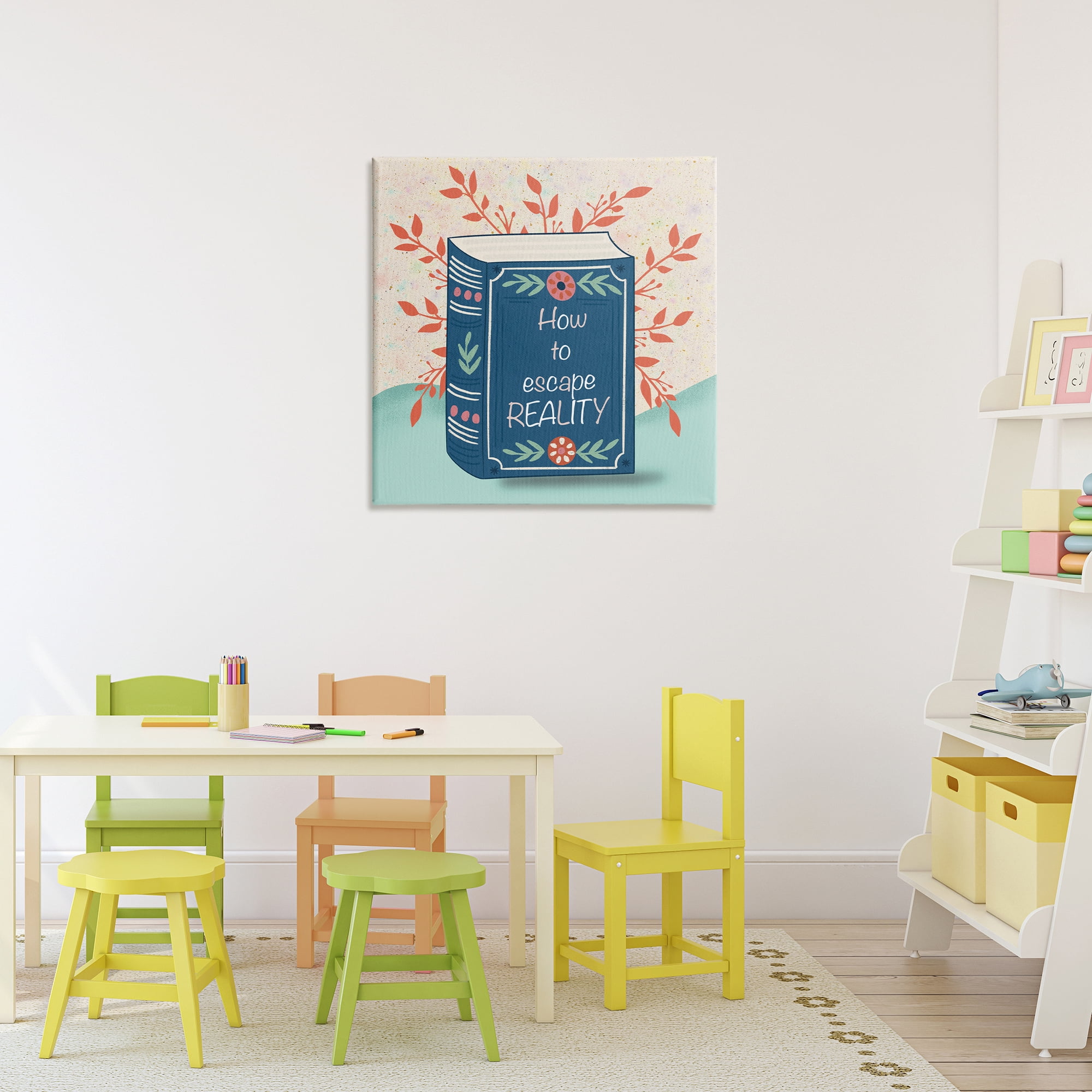 Stupell Industries How To Escape Reality Canvas Wall Art, design by Julia Frost