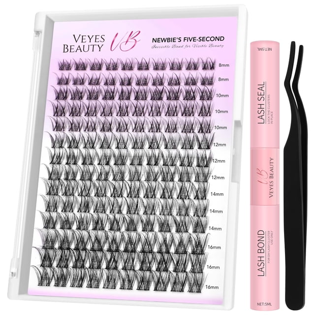 Kit de extensiones de pestañas Cluster Lashes VEYESBEAUTY LuxeBold