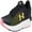 Black-White-YELLOW RAY, variant on Under Armour Unisex Kids' Grade School Charged Rogue 2 Sneaker Black/White/Yellow Ray - 3022868-004