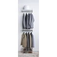 thumbnail image 1 of Dual-Hang Closet System Organizer, 24"W x 78"H x 16"D, Hanging Rods, Wood shelves, White RS1030, 1 of 6