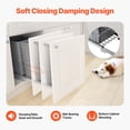 thumbnail image 6 of Under Sink Pull Out Trash Can, 27 Quart Dual Bin with Soft-Close Slides, Heavy-Duty Recycling&Garbage Container for Kitchen Cabinet (Grey), 6 of 12