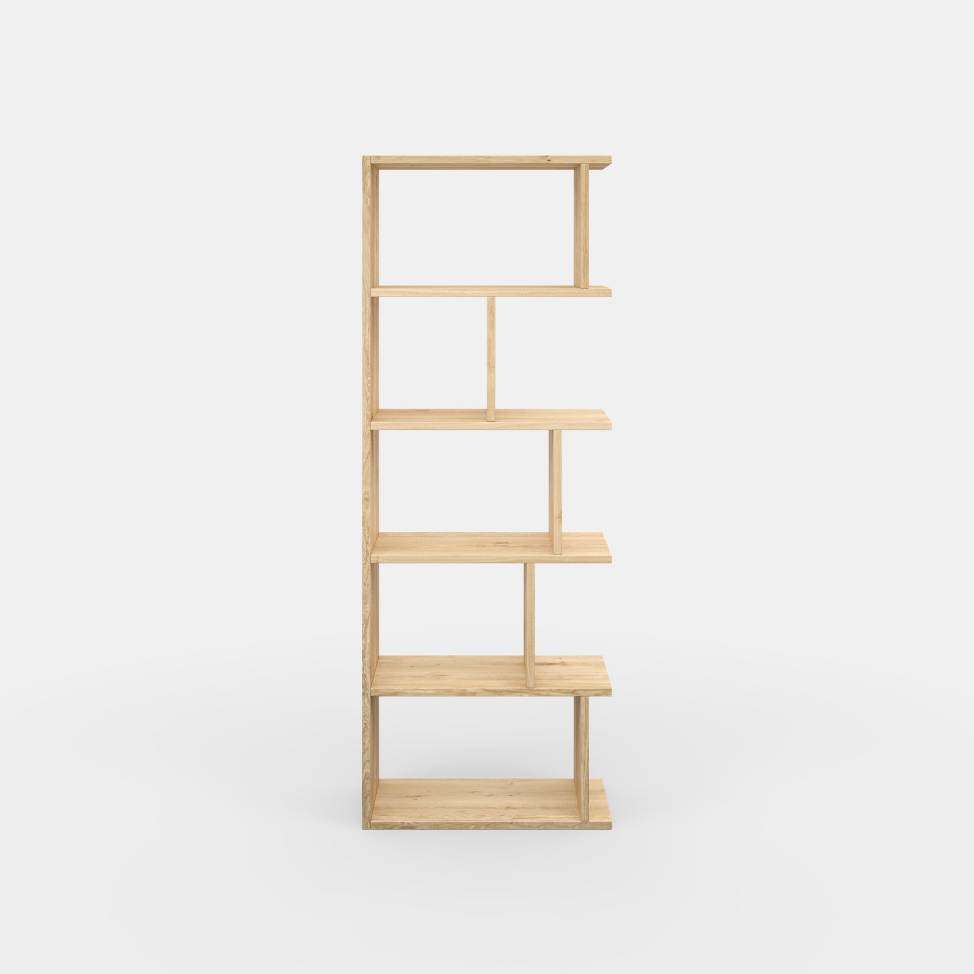 Ada Home Decor 5 Shelf Bookcase Multiple Tier Open Shelf Modern book Case, Oak