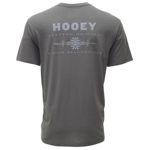 Hooey Mens Peyote Steel Grey Crew Neck Short Sleeve T-Shirt (S)