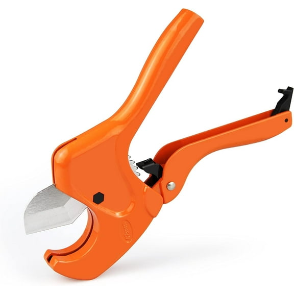 YIYITOOLS Pipe Cutter, Cuts PVC/PEX/PPR Plastic Tubes & Rubber Hoses up to 1-5/8" (42mm OD), Heavy-Duty Pipe Shears for Plumbing & Tubing Applications