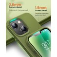 thumbnail image 3 of Designed for iPhone 14 Plus Case,Shockproof Liquid Silicone Protective Phone Case with Soft Anti-Scratch Microfiber Lining Ultra Slim Drop Protection Phone Cover 6.7 inch(Olive Green), 3 of 13