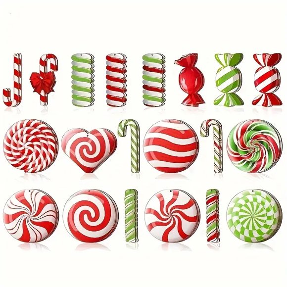 Christmas Tree Candy Hanging Pendant Christmas Party Decors Sweet Noel Candy Oranments Merry Christmas Decor Happy New Year 2024