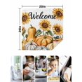 thumbnail image 4 of Orange Pumpkin Fall Cloth Napkins Set of 4 Reusable Dinner Napkins, Thanksgiving Sunflower Autumn Botanical Cocktail Napkin Washable Table Napkins for Wedding/Holiday Party/Baby Shower 20"x20", 4 of 7