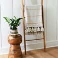 thumbnail image 4 of Main + Mesa Striped Cotton Throw Blanket with Tassels, 4 of 6