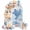 Blue, variant on Christmas Snowman Arch Backdrop Cover 6.6x3.3 Ft, Spandex Wedding Arch Stand Cover, Blue Snowflake Xmas Tree Round Top Stretch Fitted Background Covers for Birthday Ceremony Party Decor