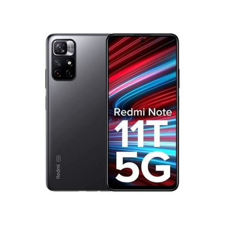 Xiaomi Redmi Note 11T 5G Dual-SIM 128GB ROM + 8GB RAM (Only GSM | No CDMA) Factory Unlocked 5G Smartphone (Matte Black) - International Version