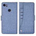 thumbnail image 4 of Compatible avec Google Pixel 2 Étui Portefeuille en Cuir à Rabat Porte-Cartes Support Accessoires pour Cellulaire Porte-Monnaie Fente pour Pièce d'Identité de Crédit Étuis de Téléphone pour Pixel1 Femmes Hommes Bleu, 4 of 5