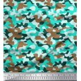 thumbnail image 1 of Soimoi Cotton Duck Fabric Two Tone Camouflage Printed Fabric 1 Yard 56 Inch Wide, 1 of 3