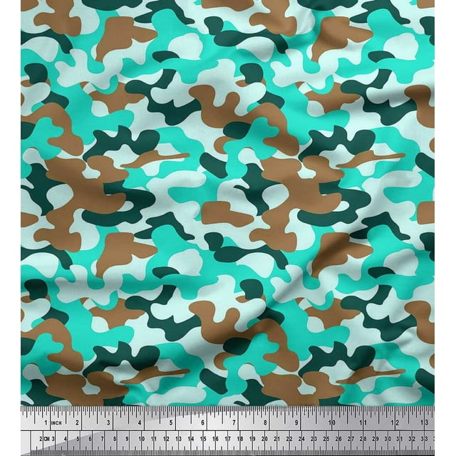 Soimoi Rayon Fabric Two Tone Camouflage Fabric Prints By Yard 56 Inch Wide