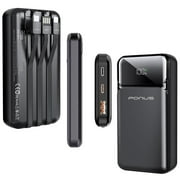 10000mAh Power Bank for Galaxy S23 FE - 22.5W PD Fast Charge Backup Battery Portable Charger Built-in Cable LED Display 1-Port USB Compatible With Samsung Galaxy S23 FE