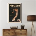 thumbnail image 3 of Kate and Laurel Framed Canvas Wall Art Print WG Deco Prosecco Ostrich by The Whiskey Ginger, 28 x 41 Sylvie Beaded Black Frame, Whimsical, Animal Art for Wall Decor, 3 of 8