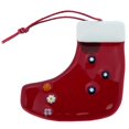 thumbnail image 3 of GlassOfVenice Murano Glass Christmas Stocking Ornament - Red, 3 of 5