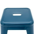 thumbnail image 4 of 18 Inch Industrial Metal Bar Stools Set of 4, Stackable Classroom Stools, Backless Short Dining Chairs for Indoor Outdoor, Kitchen Restaurant (Deep Blue), 4 of 10