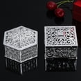 thumbnail image 5 of 1 Pc Retro Plastic Hollow Jewelry Storage Box Gold Silver Chocolate Candy Box Souvenir Trinket Organizer Wedding Favor Box Silver Hexagon, 5 of 6