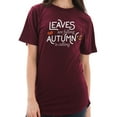 thumbnail image 3 of Plus Size Leaves Are Falling Autumn Is Calling Graphic Design Unisex Ring Spun Cotton Jersey Short Sleeve Vintage Scoop Bottom T-shirt - Vintage Brick 3XL, 3 of 4