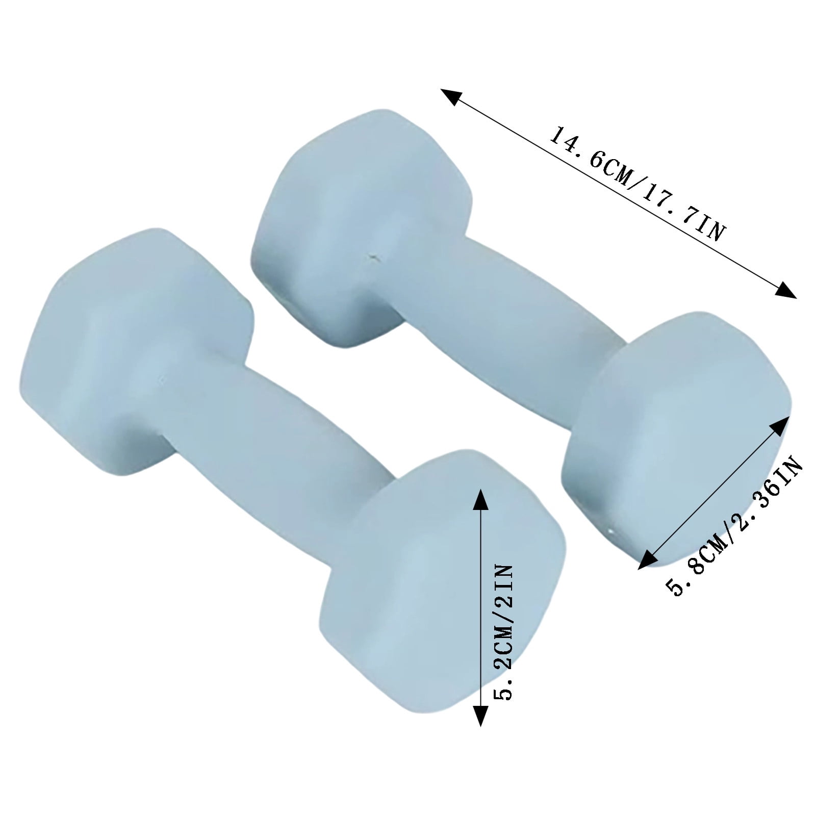 Ton 2pcs Basics Neoprene Dumbbell Hand Weights for Exercise and Muscle Toning (2kg）
