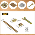 thumbnail image 3 of Dsseng Countertop Connector Table Top Fasteners Joint Connector Drawbolt Pack Miter Draw Bolt Countertop Flip Connector 10PCS, 3 of 8