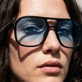 thumbnail image 5 of OPULIZE LUX Blue Light Glasses - Gaming & Computer Eyewear for Women Men - UV & Eyestrain Protection - Classic Aviator Style Glasses - Gradient Blue Lenses, Black Frame - Pack of 1, 5 of 8