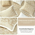 thumbnail image 6 of Grand Avenue Taupe Paisley Comforter Set California King Size, 16 Piece, Jacquard Bedding Sets & Collections, Matching Flat Sheet, Fitted Sheet, Pillow Shams, Bedskirt, Curtains, 6 of 8