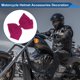 thumbnail image 3 of Accesorios de Casco de Motocicleta Decoración Lazo de Lujo de Doble Capa para Cascos de Motocicleta Bicicleta Esquí Rojo Rosa Tela Sticker 1 Set, 3 of 6