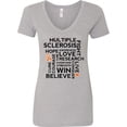 thumbnail image 3 of Inktastic Multiple Sclerosis Ms Awareness Walk Women's V-Neck T-Shirt, 3 of 5