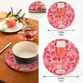 thumbnail image 2 of SKYSONIC 3D Valentine Rose Wine Flowers Pot Holders Trivets, 2 Pcs Heat Resistant Trivets, Cotton Thread Weave Mats for Hot Pads Pans Pot Bowl Teapot for Kitchen Decor, 2 of 7