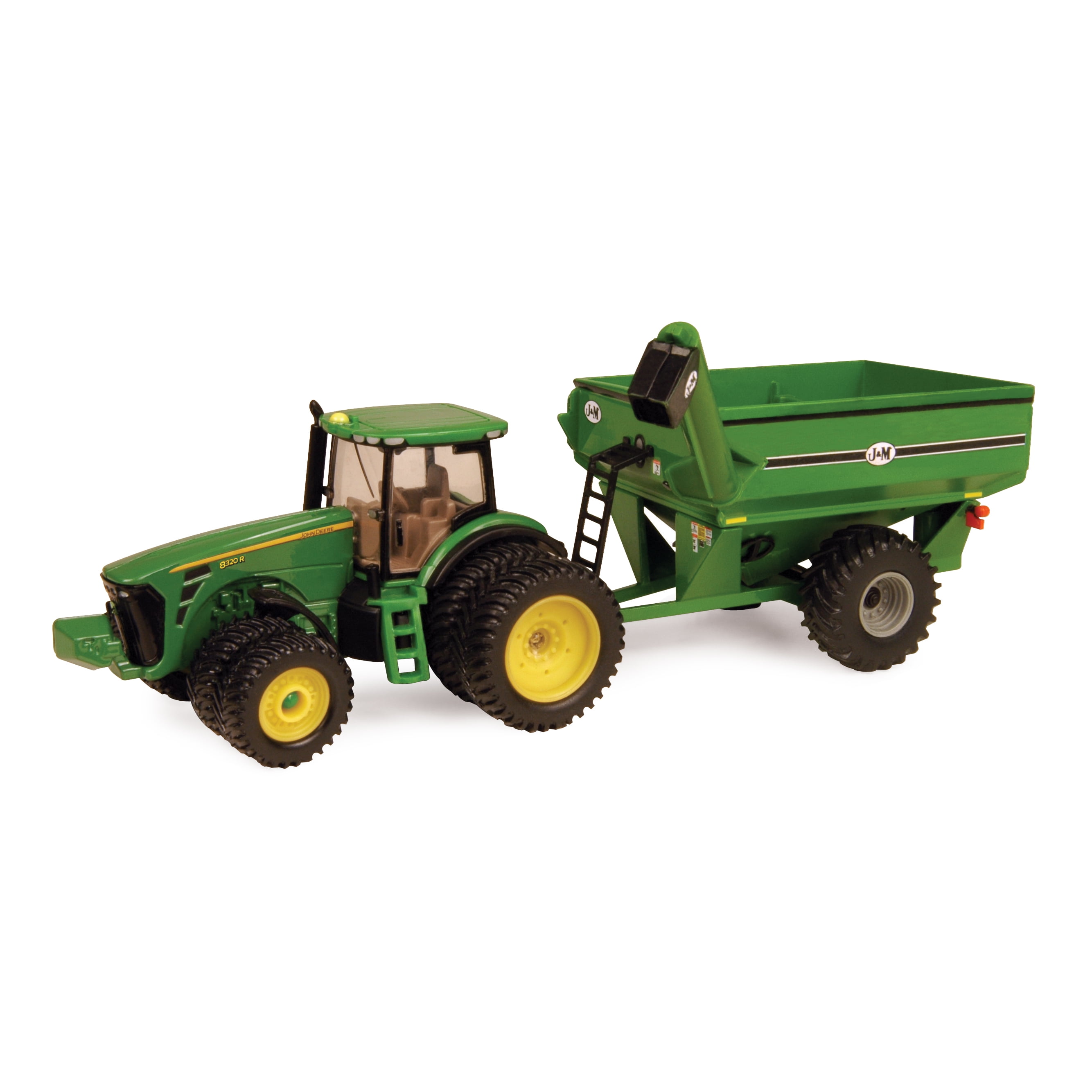 Boys Farm Toys TL98 Green Friction Powered Farm Tractor With Trailer 