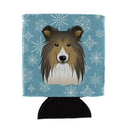 

Carolines Treasures BB1676CC Snowflake Sheltie Can or Bottle Hugger Can Hugger multicolor