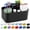Black, variant on Yellow Divided Plastic Caddy Organizer with Handle Multi-Purpose Storage Bin for Craft Makeup Dorm Office