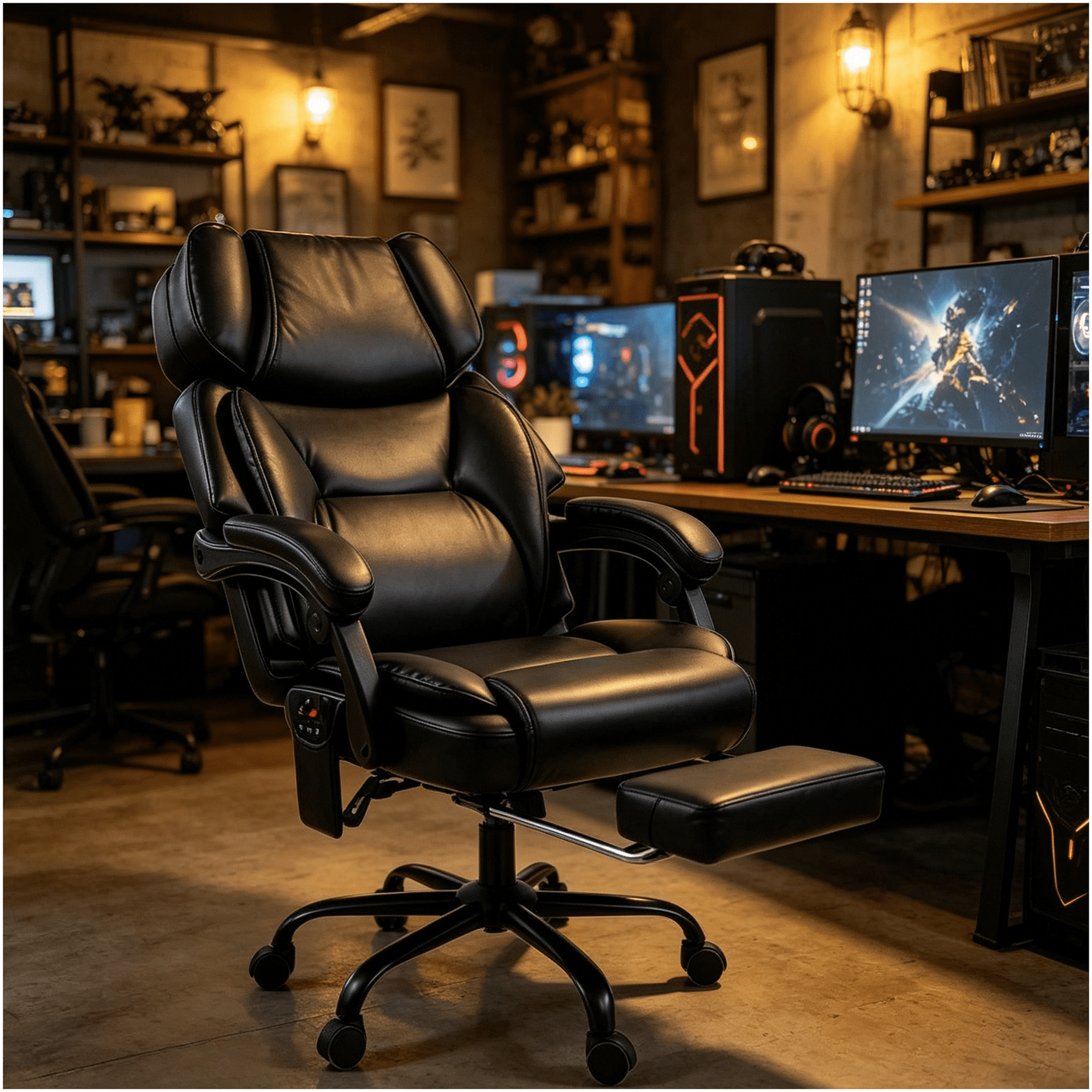 ergonomic massage office chair with product