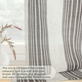 thumbnail image 5 of DriftAway Farmhouse Vertical Striped Linen Blend Textured Light Filtering Semi Sheer Curtains for Living Room Bedroom 96 Inches Long Drapes 2 Panels Broad Striped Gray, 5 of 6