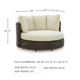 thumbnail image 4 of Signature Design by Ashley Kimora Brown Outdoor Swivel Lounge Chair with Cushion, 4 of 9