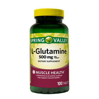 Spring Valley L-Glutamine s Dietary Supplements, 500 mg, 100 Count