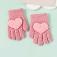 thumbnail image 2 of QBABYOO Toddler Gloves Knitted Wool Gloves Children Full Fingers Stretchy Warm Mittens for Boys Girls, 2 of 8