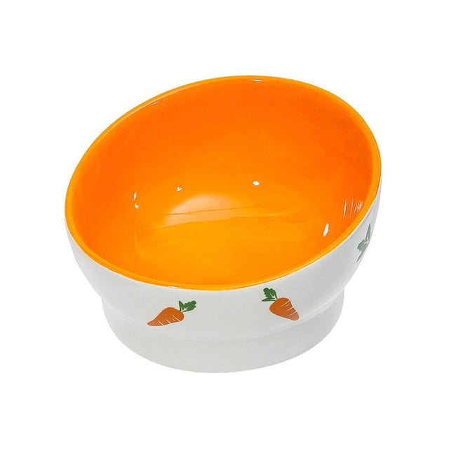 Maoww Non Slip Rabbit Feeder Bowl Feeding Basin for Hedgehog Gerbils Puppy Kitten 8.5cmx6.5cm