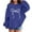 Blue, variant on Ruyang Oversized Hoodies for Teens Girls Bowknot Graphic Preppy Hooded Sweatshirts Baggy Athletic Pullover Tops Pocket