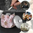thumbnail image 4 of Yayeee Ashtray with Lid for Cigarette Smokeless Stainless Steel Home Ash Holder, Pink Gingerbread Houses, 4 of 7
