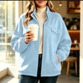thumbnail image 6 of Tqcoqu Stand Collar Zip Up Jacket for Women, Long Sleeve Loose Casual Sweatshirt Cardigan with Patch Pocket, 2026 Fall Trendy Outfit, 6 of 9