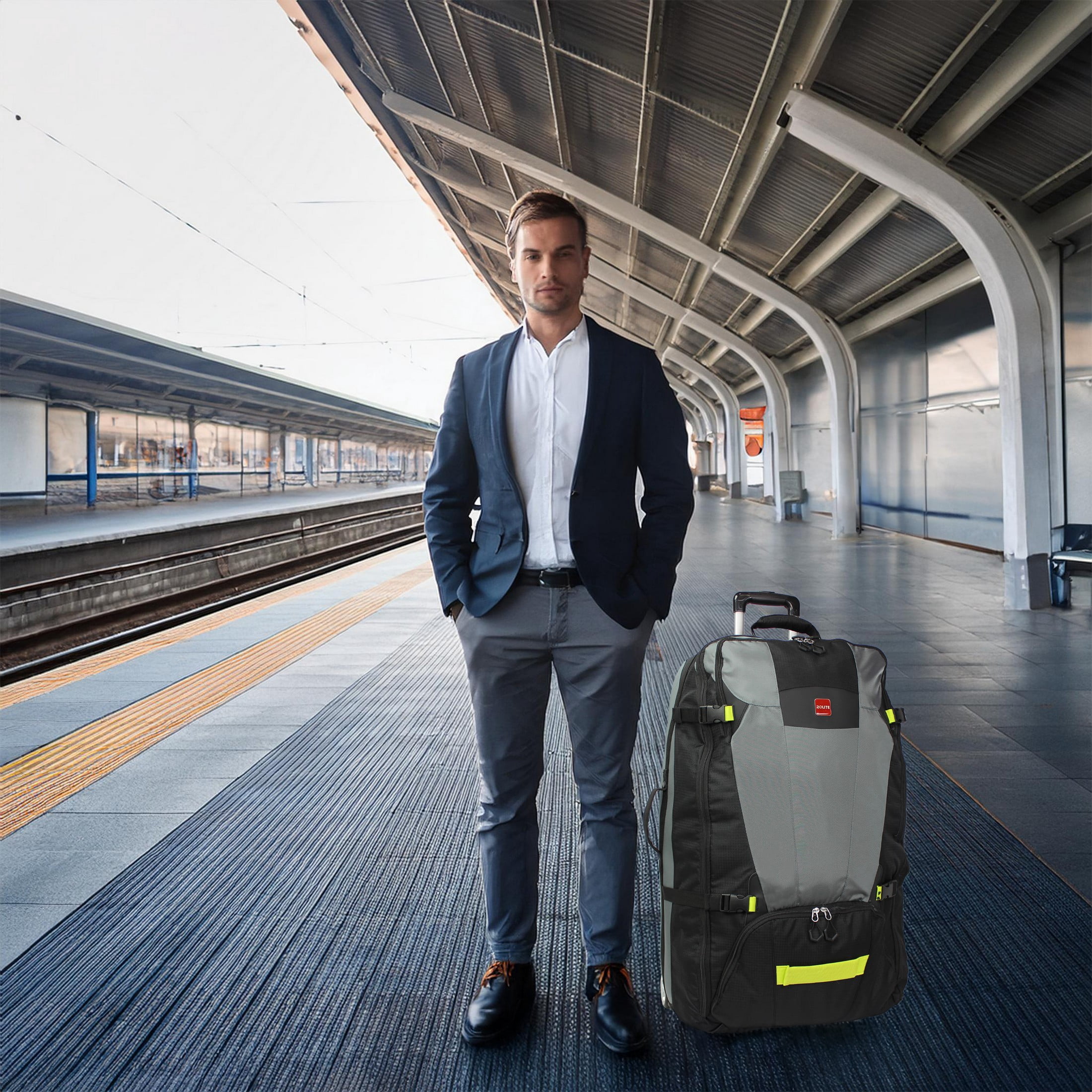 World Traveler Rolite Alpine Upright Style 30-Inch Rolling Duffel Bag - Grey