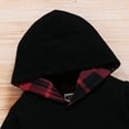 thumbnail image 4 of 9 Months Baby Boys Clothes 12 Months Boys 2PCS Christmas Outfits Set Hoodie Top Plaid Pants Set Infant Boys Long Sleeve Outfits Set Black, 4 of 8