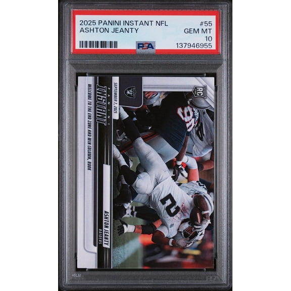 Graded 2025 Panini Instant Ashton Jeanty #55 Rookie RC Football Card PSA 10 Gem Mint