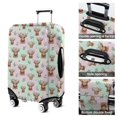 thumbnail image 5 of Green Highland Cow Flower Pattern Luggage Cover Fashion Suitcase Cover Baggage Covers Fit 25-28 Inch Luggage (Go Travel), 5 of 5