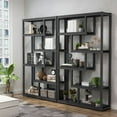 thumbnail image 3 of Tribesigns 6-Tier Industrial Bookshelf, 69.29" Tall Freestanding Display Storage Rack with Metal Frame for Living Room, Home Office, Black, 3 of 8